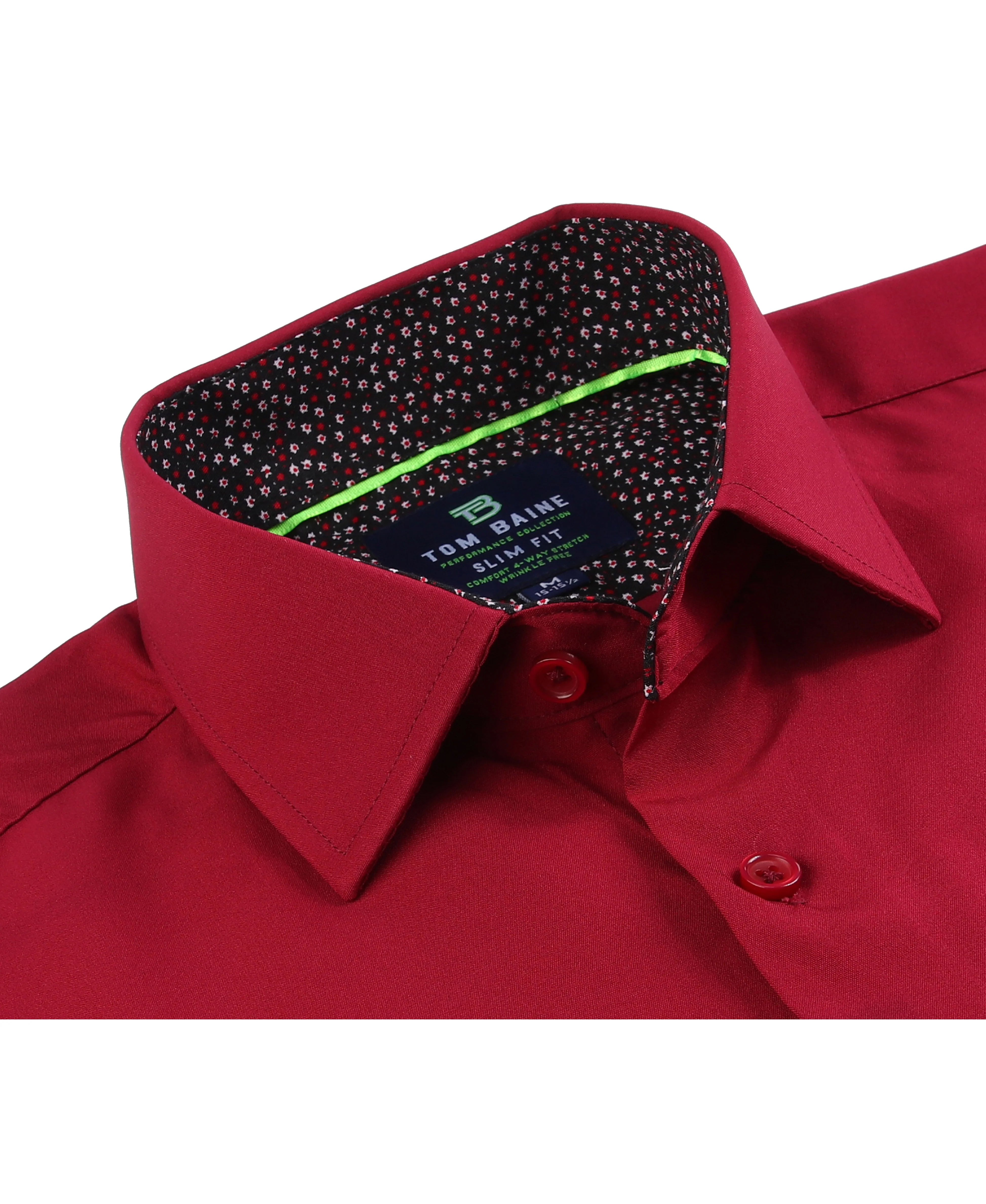 Slim Fit Shirt Medium Red online