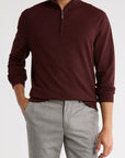 1/4 Zip Cashmere Feel Sweater