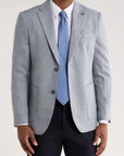 Tom Baine Textured Two button Sport Coat (Sliver)