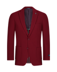 Men's Slim Fit Waffle Performance Stretch Solid Sport Coat Burgundy