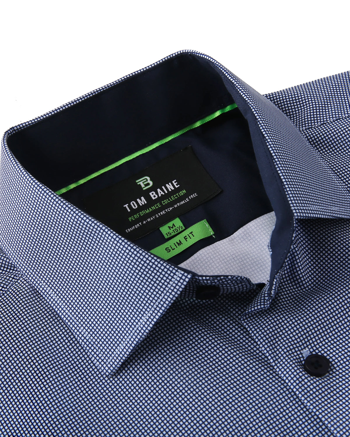 TB Mini Plaid Dress Shirt Tom Baine TB Mini Plaid Dress Shirt Tom Baine