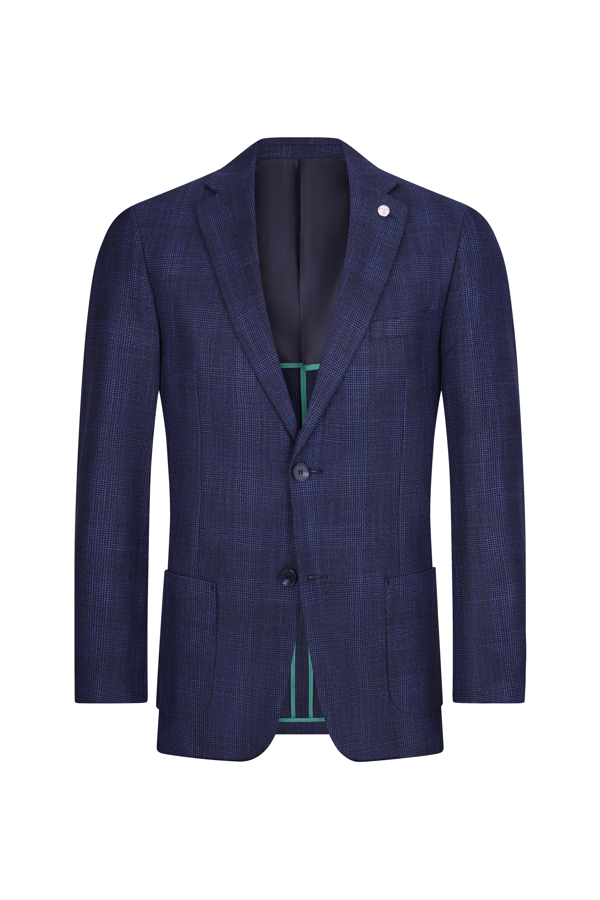 Men's Slim Fit Cotton Performance Stretch Knit Sport Coat 504 Blue