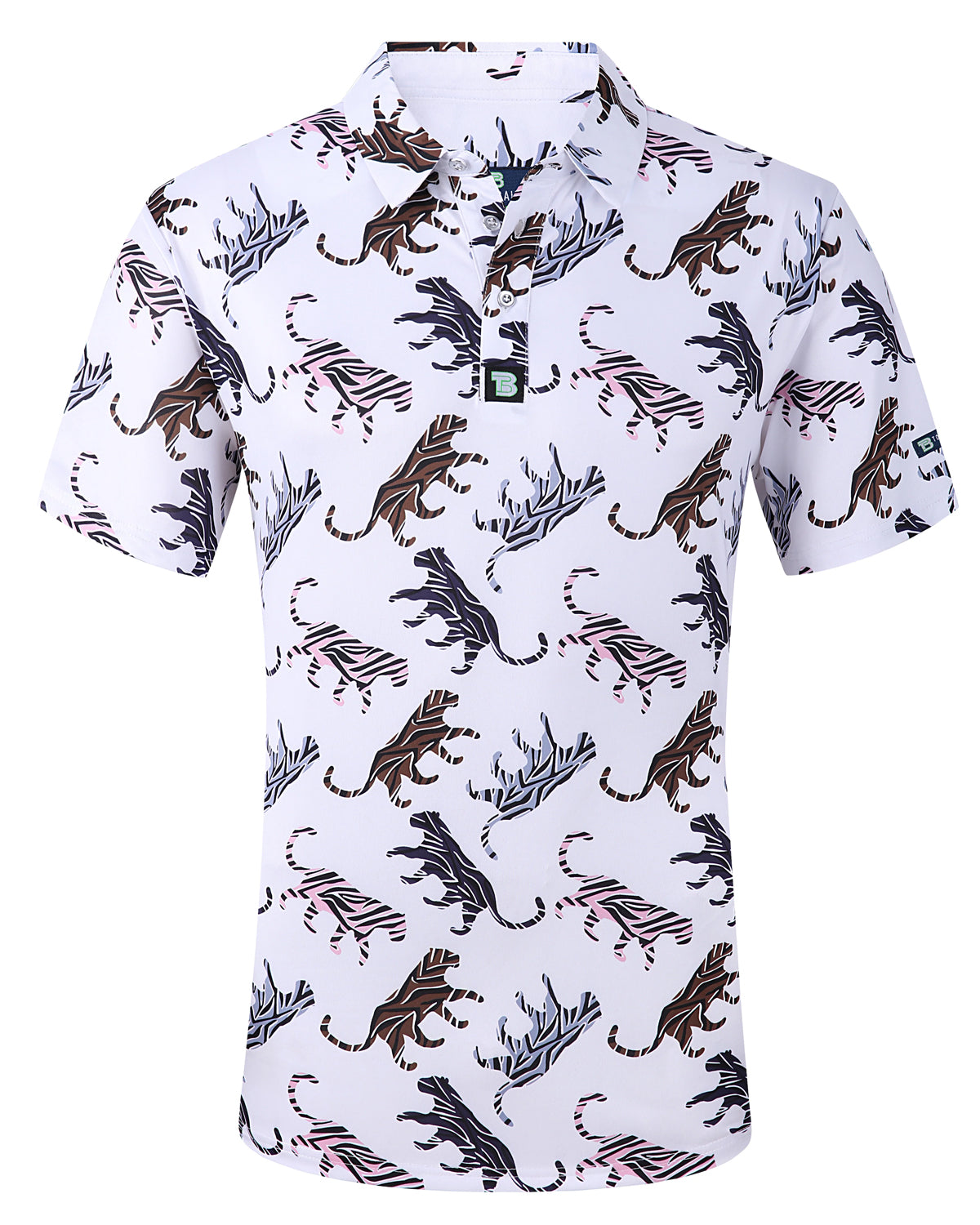 Men's Performance 4-Way Stretch Golf Polo White 2