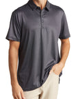 Geo Slim Fit Performance Polo Black