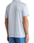 Geo Slim Fit Performance Polo White