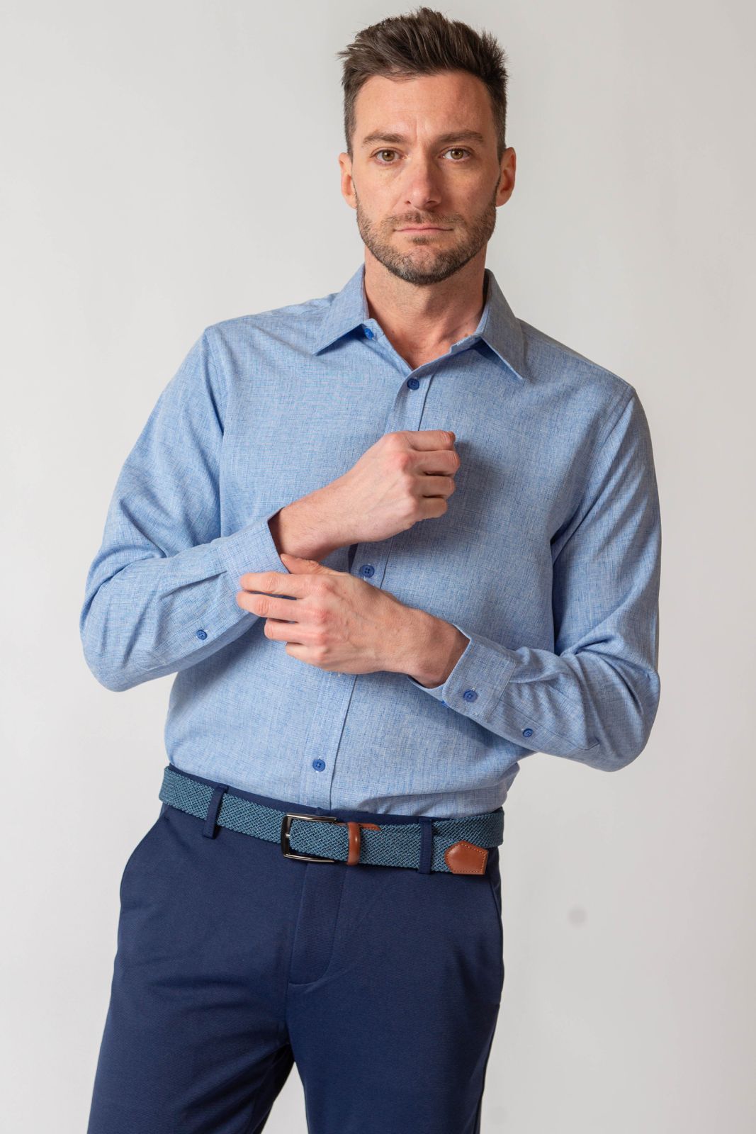 blue twill dress shirt Duke Blue Twill Shirt