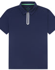 Half Zip Performance Polos (NAVY)