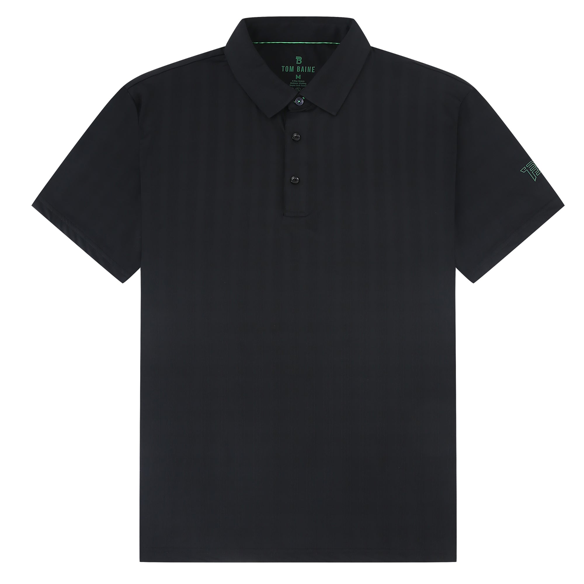 Classic Textured Performance Polo (BLACK)