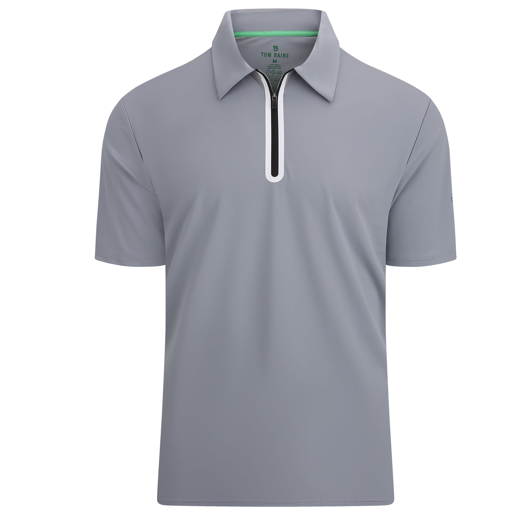 Half Zip Performance Polos (GREY)