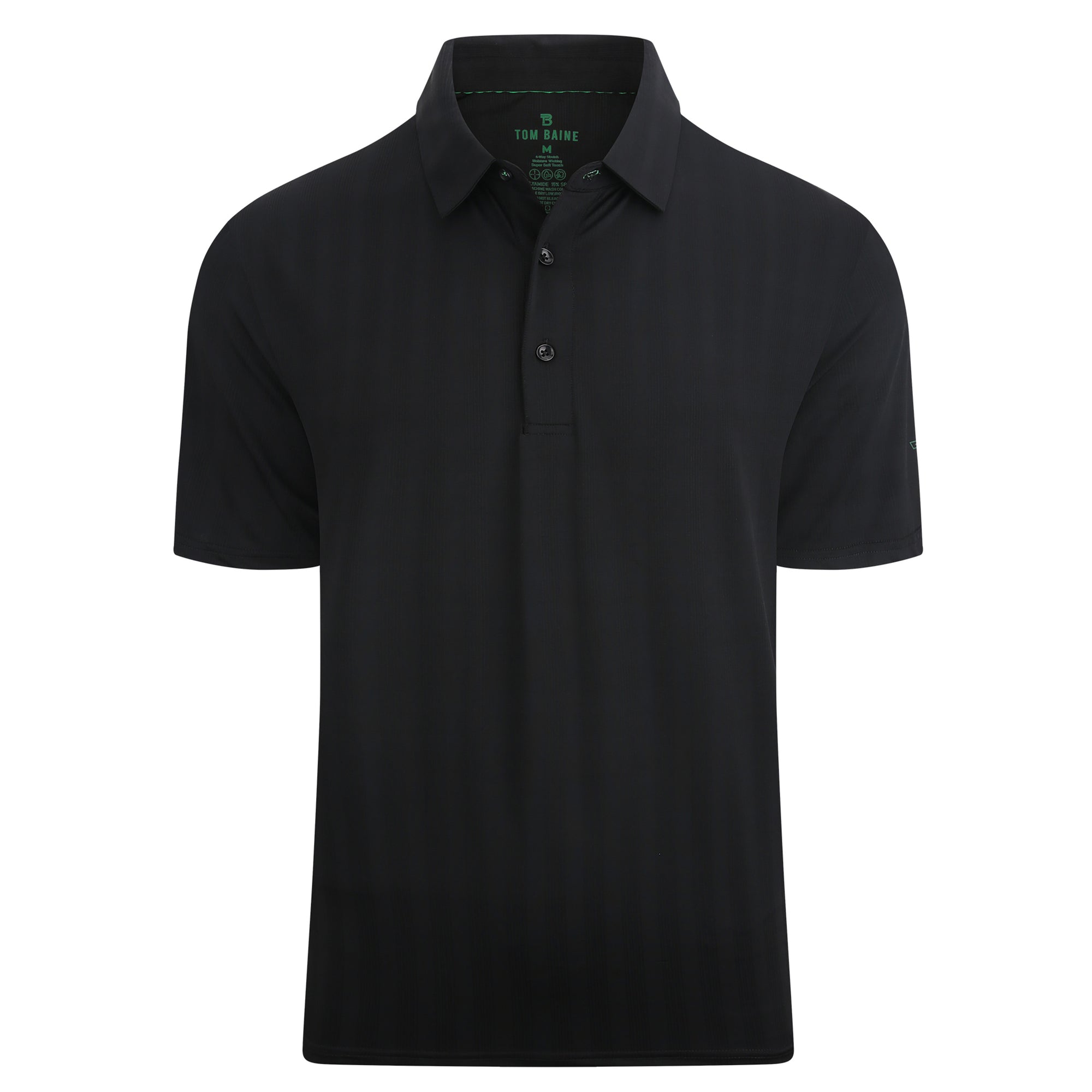 Classic Textured Performance Polo (BLACK)