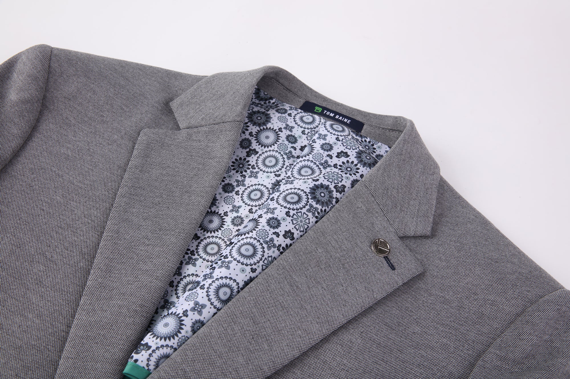 Men's Slim Fit Cotton Performance Stretch Solid Sport Coat Silver