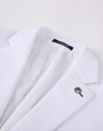 Men's Slim Fit Waffle Performance Stretch Solid Sport Coat White