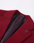 Men's Slim Fit Waffle Performance Stretch Solid Sport Coat Burgundy