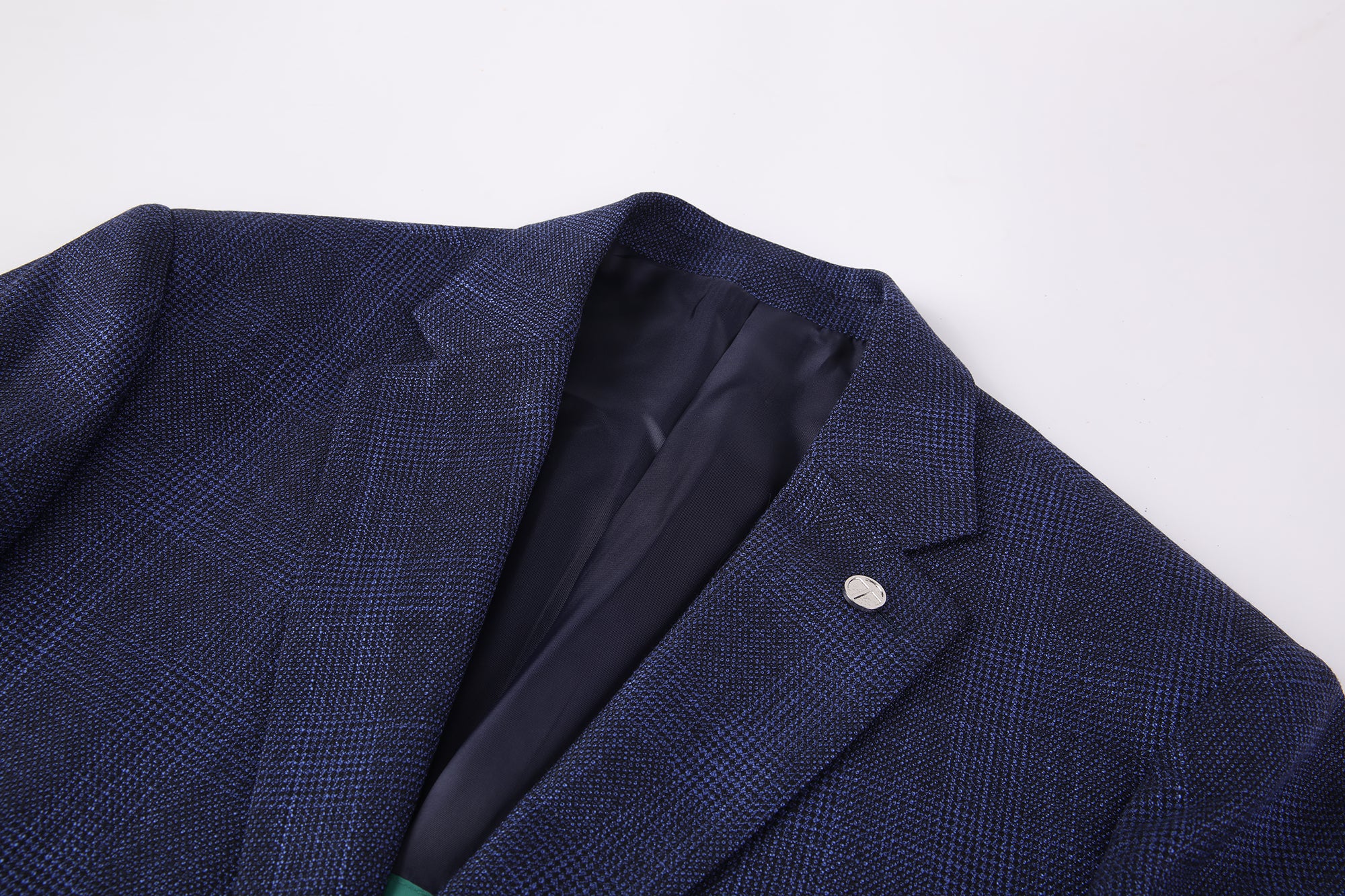 Men's Slim Fit Cotton Performance Stretch Knit Sport Coat 504 Blue