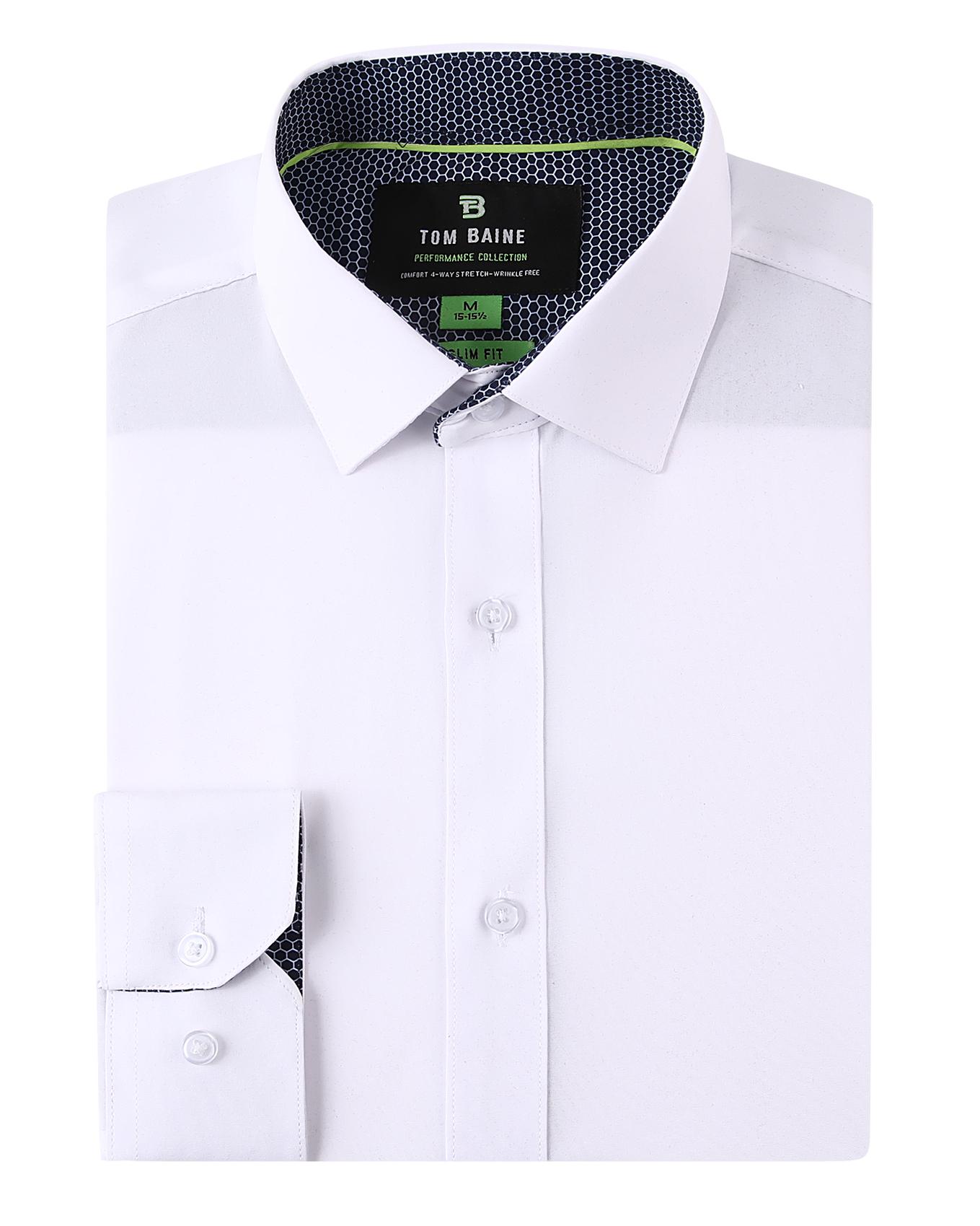 men's extremely skinny fit dress white button down shirt Men's Tom Baine Performance Stretch Solid Button Down, White