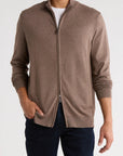 Full Zip Cashmere Feel Sweater