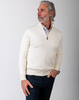 1/4 Zip Cashmere Feel Sweater