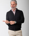 Full Zip Cashmere Feel Sweater