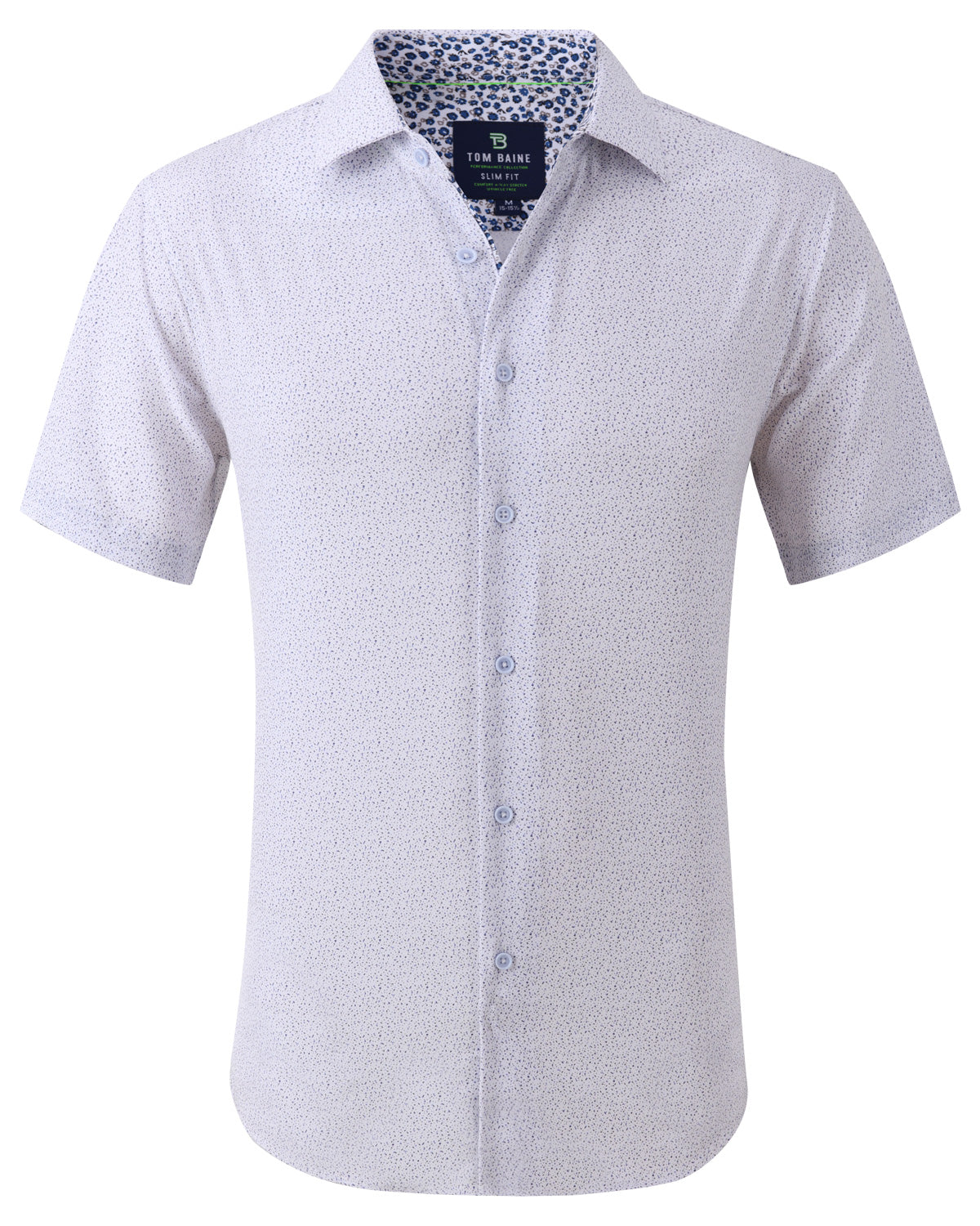 Tom Baine Micro Performance Short Sleeve Shirt White