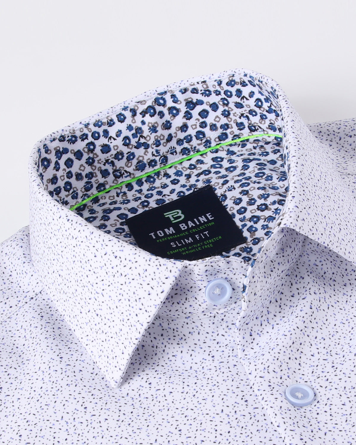 Tom Baine Micro Performance Short Sleeve Shirt - White