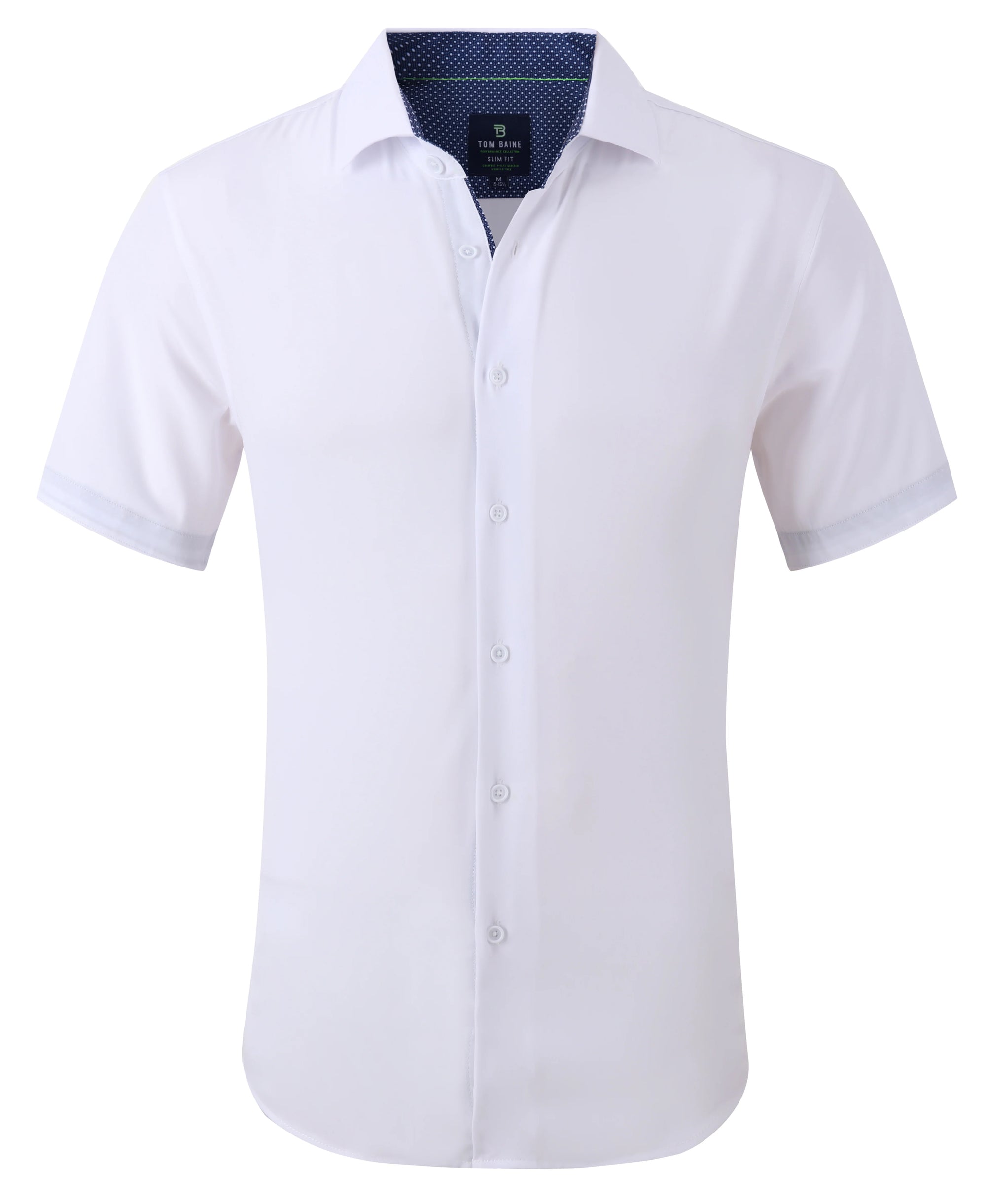 Solid Inner-Line Short Sleeve White Solid Inner-Line Short Sleeve White