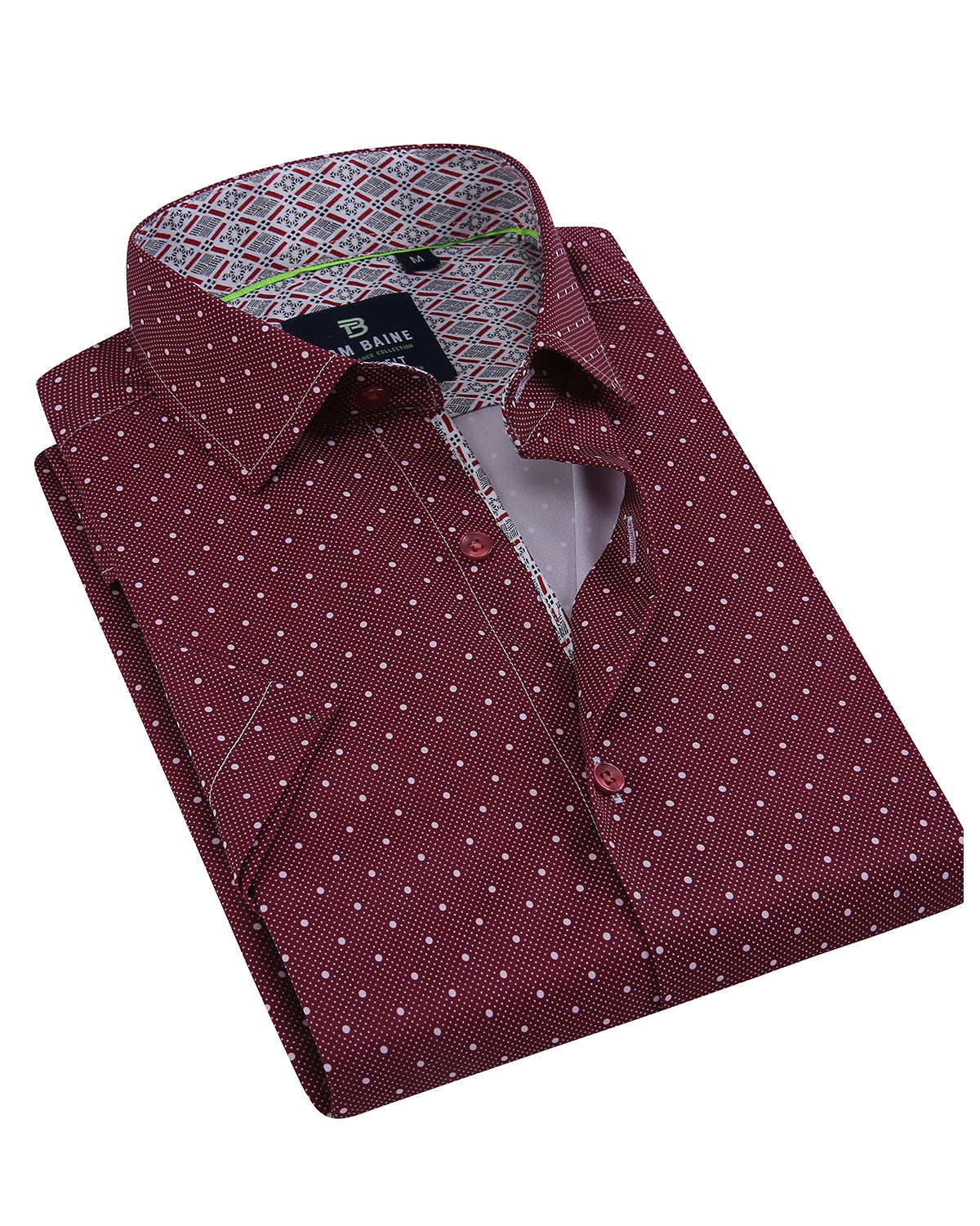 Burgundy shirt mens fashion slim fit