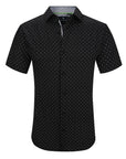 Men's Black Slim Fit Performance Stretch Short Sleeve