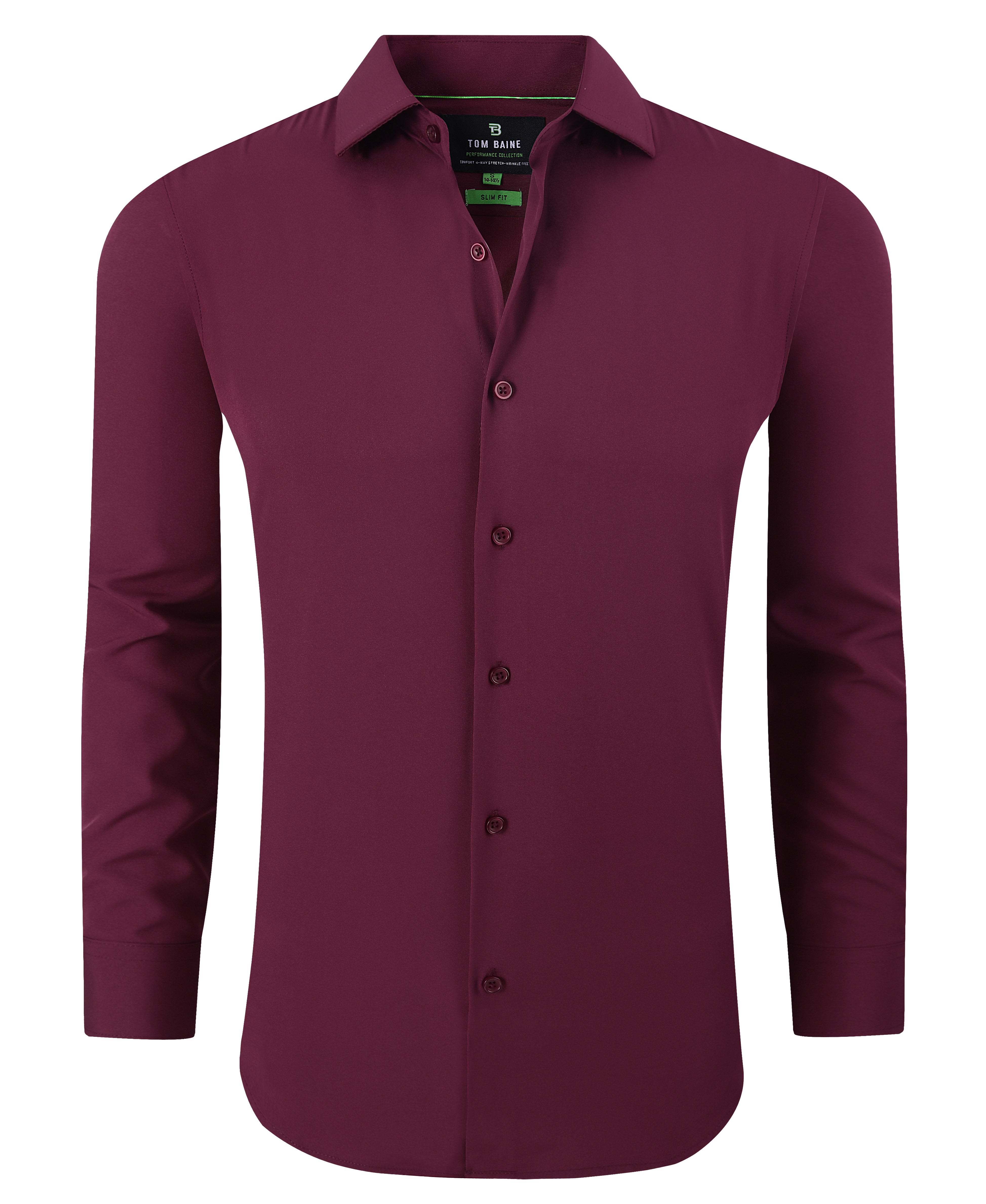 Benedetto Button Down Shirts LG hot Burgundy