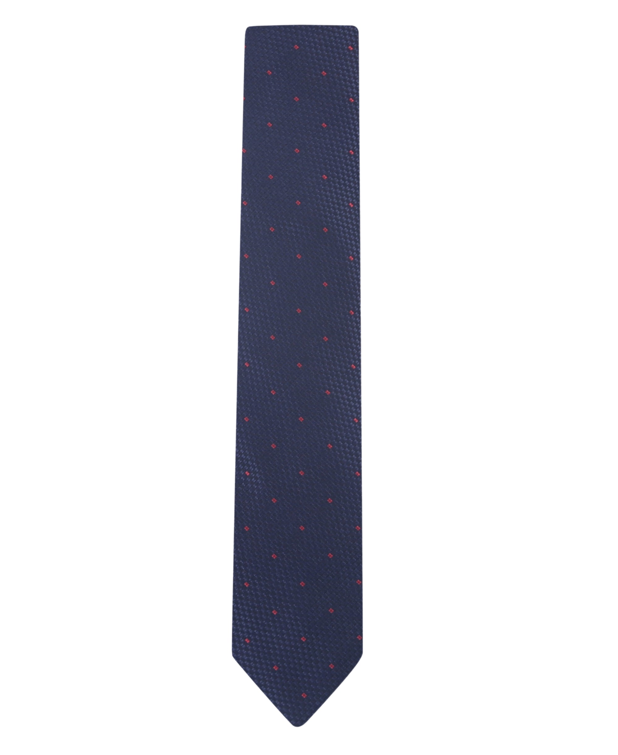 TB Men&#39;s Premium Necktie Dotted Navy/Red