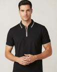 Performance Dual Line Zip Polo