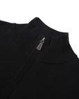 Cashmere Feel 1/4 Zip Sweater (Black)