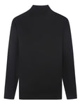 Cashmere Feel 1/4 Zip Sweater (Black)