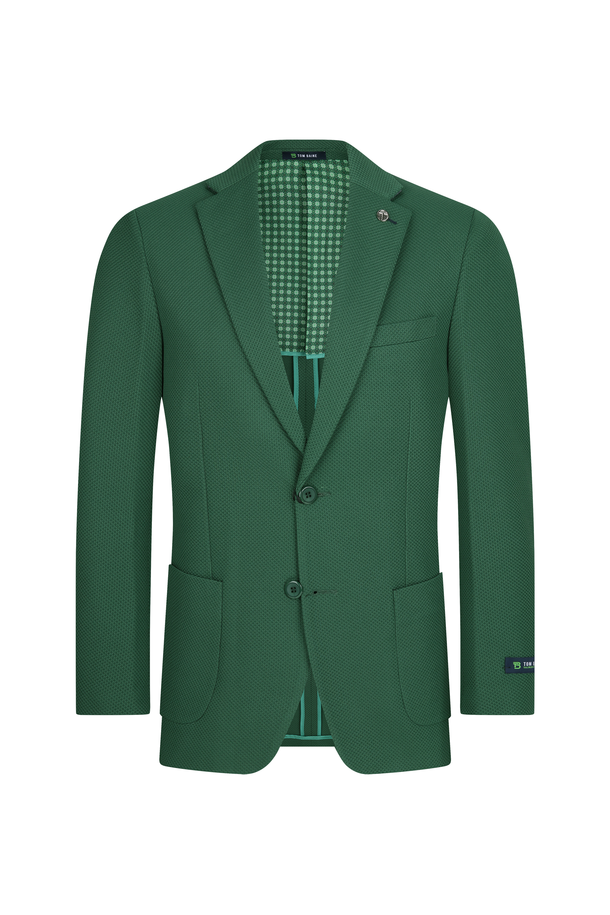 Men&#39;s Slim Fit Waffle Performance Stretch Solid Sport Coat Green