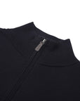 Cashmere Feel 1/4 Zip Sweater(Navy)