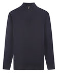 Cashmere Feel 1/4 Zip Sweater(Navy)