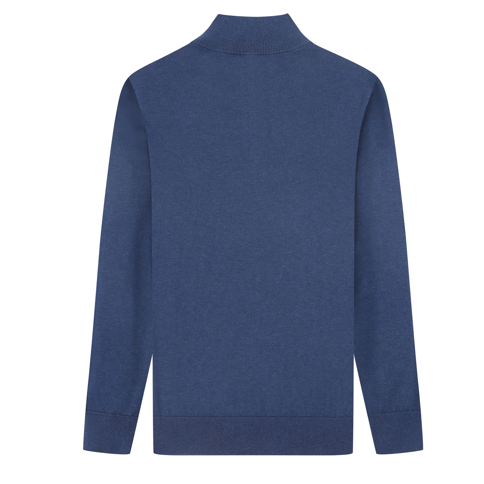 Cashmere Feel 1/4 Zip Sweater(Royal) - Main Image