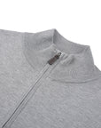 Cashmere Feel 1/4 Zip Sweater(Sliver)