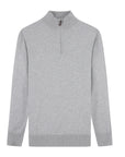 Cashmere Feel 1/4 Zip Sweater(Sliver)