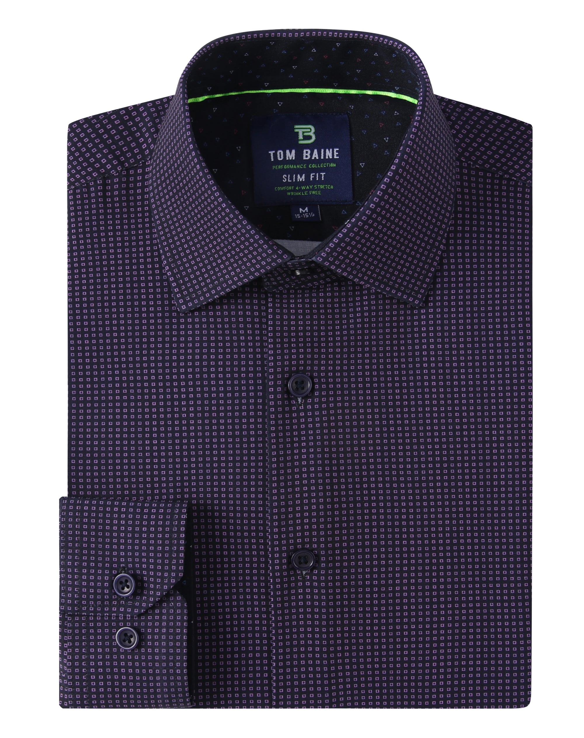 dress shirt dark purple TB Inner-Line Long Sleeve Shirt Dark Purple S