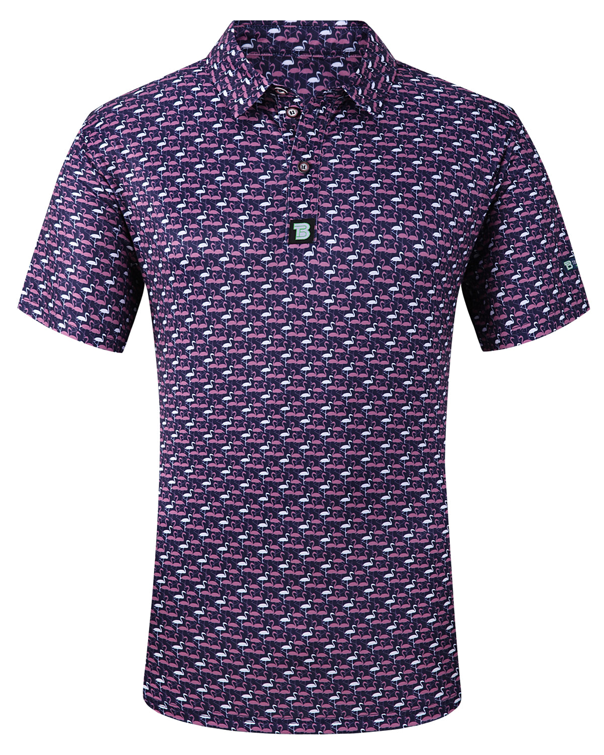 Men&#39;s Performance 4-Way Stretch Golf Polo Purple