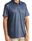 Geo Slim Fit Performance Polo Navy