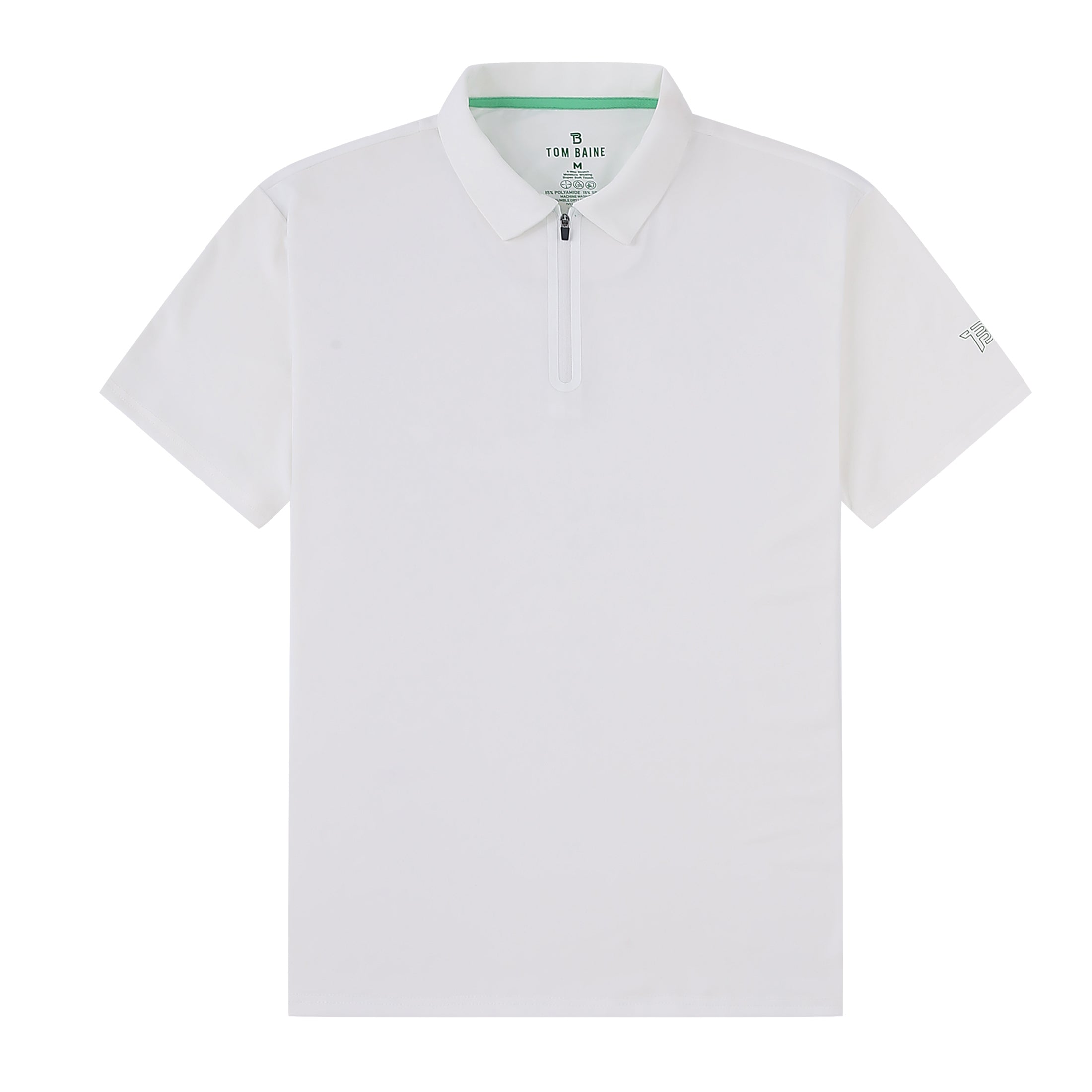 Half Zip Performance Polos (White) – Tom Baine