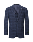Tom Baine Plaid Flat Pocket Sport Coat (Navy)
