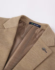 Men's Slim Fit Cotton Performance Stretch Knit Sport Coat Khaki 401