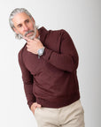 1/4 Zip Cashmere Feel Sweater