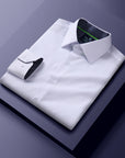 Men's Slim Fit Performance Long Sleeve Solid Shirt White